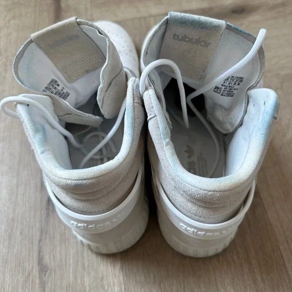 adidas Beige High-Top Sneakers with Velcro - Picture 8 of 9